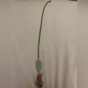 Kendra Scott Rayne Tassel Necklace - chalcedony